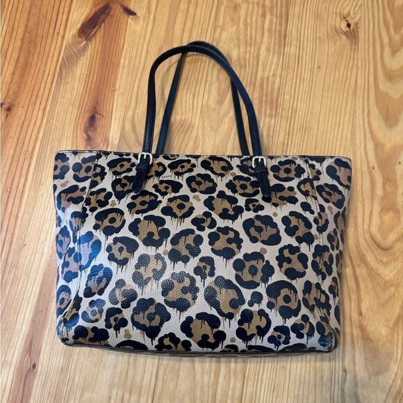 RARE Coach Wild Beast Leopard Turnlock Tote Shoulder Bag - Picture 12 of 16